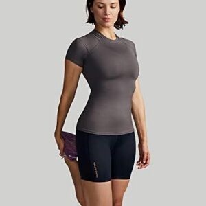 Tommie Copper gray shoulder support compression top workout gym recovery sz L